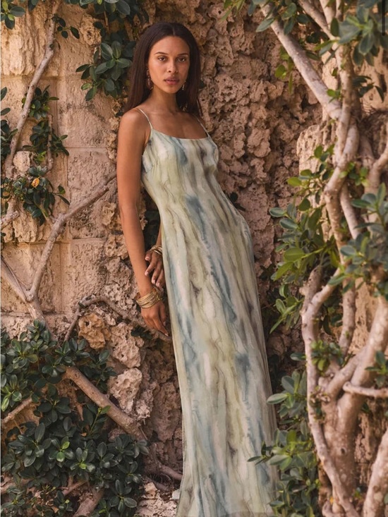12th Tribe Dresses & Skirts - Nerissa Sage Chiffon Maxi Dress